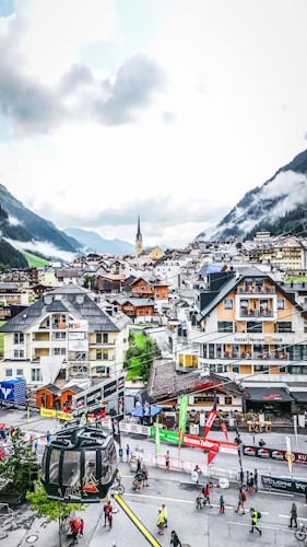 29. Ironbike Marathon Ischgl - Impressionen: Das Ziel in Ischgl - Blick Richtung Osten