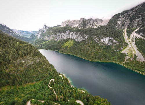 Salzkammergut Trophy in Bad Goisern - Impressionen: Ab dem Mittag hingen dicke Wolken über dem Vorderen Gosausee